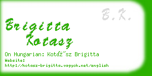 brigitta kotasz business card